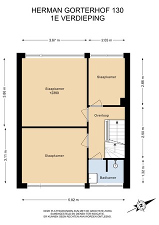 Floorplan - Herman Gorterhof 130, 1422 JT Uithoorn